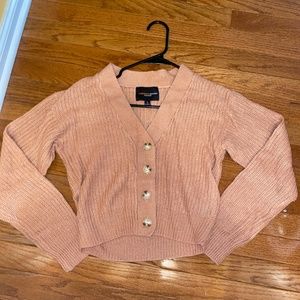 Mauve Sweater Cardigan